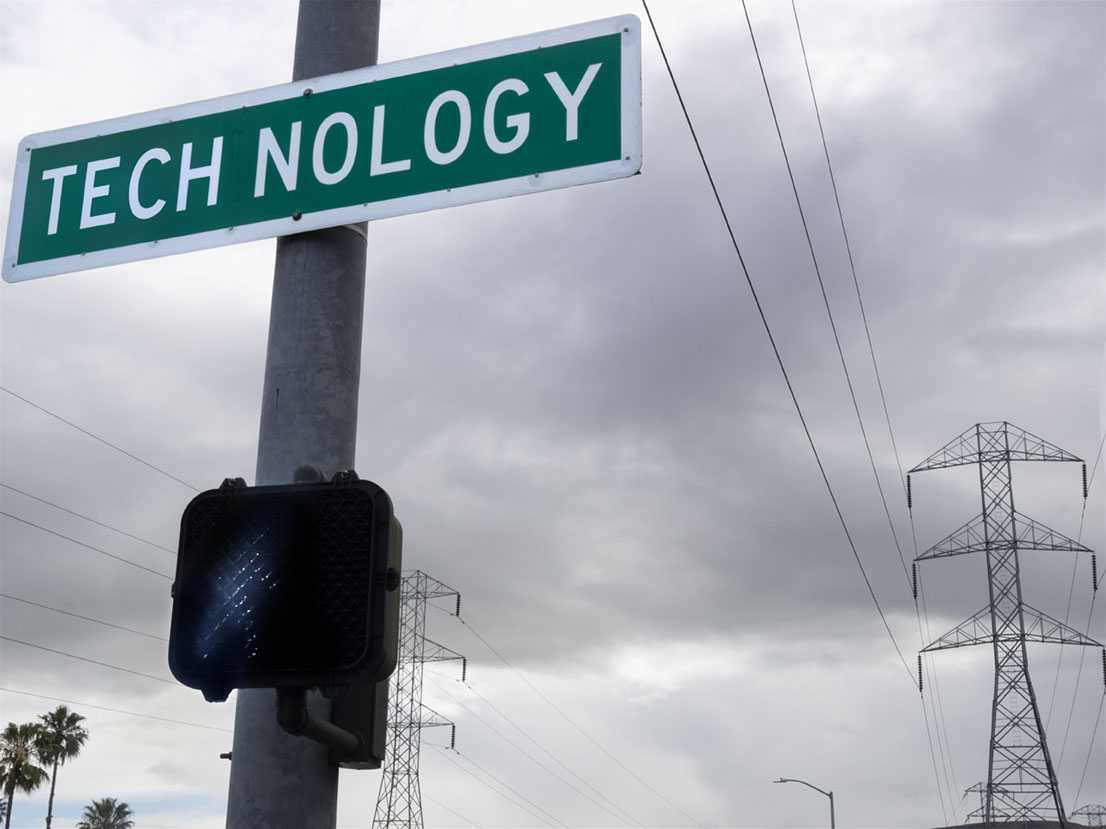 tech nology sign